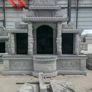 儋州 芝麻灰高档墓碑，土墓，可定制