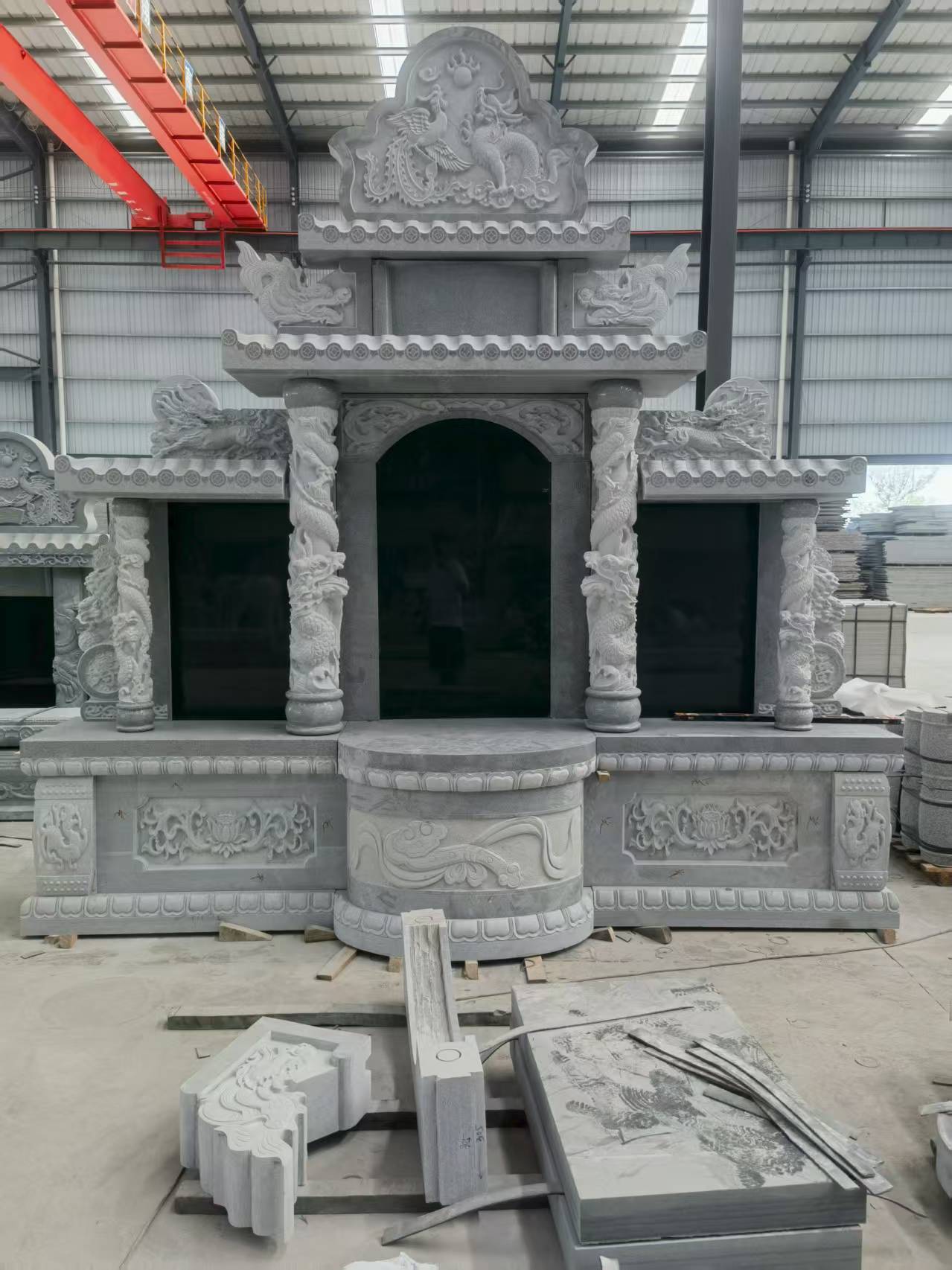 儋州 芝麻灰高档墓碑，土墓，可定制
