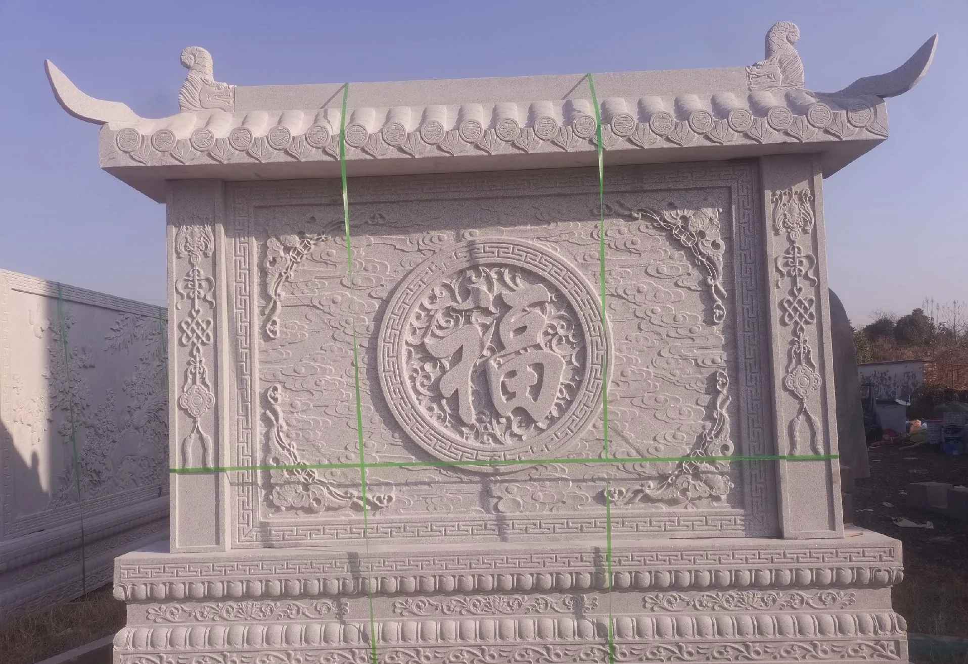 儋州 芝麻白花岗岩屏风，照壁，影壁